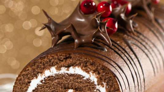 Κορμός σοκολάτας με σαντιγί