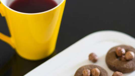 Κουλουράκια με φουντούκια και καφέ