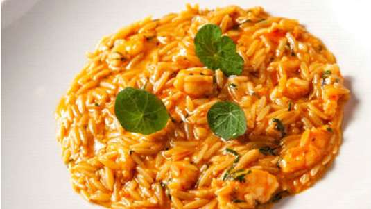 Κριθαρότο με γαρίδες