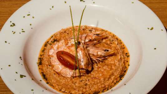 Τραχανότο με γαρίδες