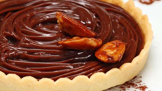 Τάρτα με Σοκολάτα και Αμύγδαλα