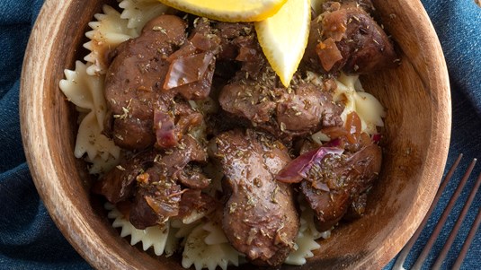 Συκωτάκια Πουλιών με Γλυκό Κρασί