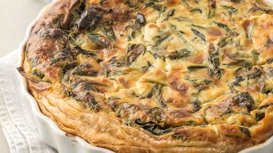 Τάρτα με Σπανάκι και Τυριά