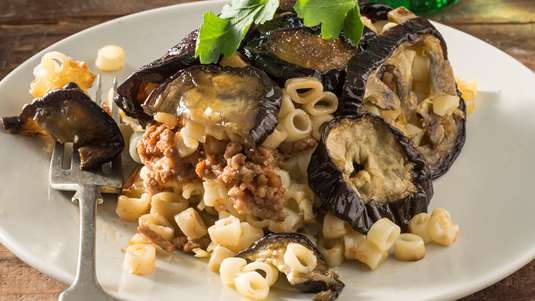 Τούρτα με Μελιτζάνες, Κιμά και Κοφτό Μακαρονάκι