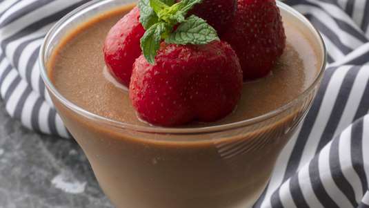 Σοκολατένια Πανακότα με Φράουλα