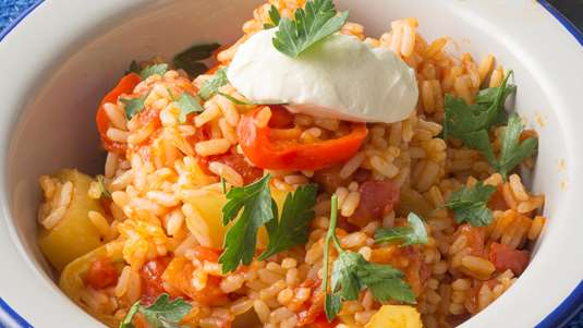 Πιπερόρυζο με Κατίκι Δομοκού