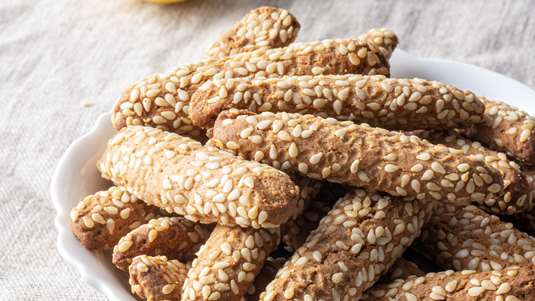 Κουλουράκια με Ταχίνι, Λεμόνι και Σουσάμι