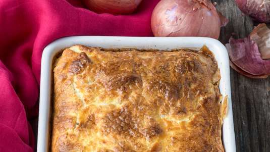 Σουφλέ με Κοτόπουλο, Τυριά και Κρεμμύδι