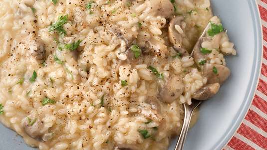 Ριζότο με Μανιτάρια και Ταχίνι