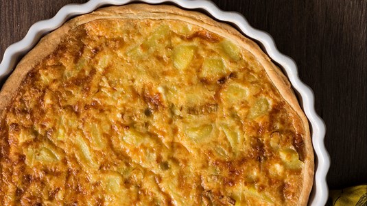 Τάρτα με Κοτόπουλο και Πράσα