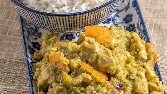 Κοτόπουλο με Πράσινο Κάρι