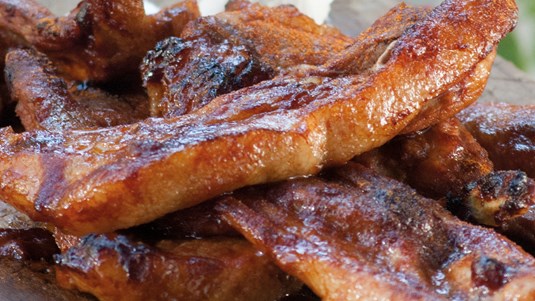 Χοιρινή Πανσέτα με Μουστάρδα και Λεμόνι