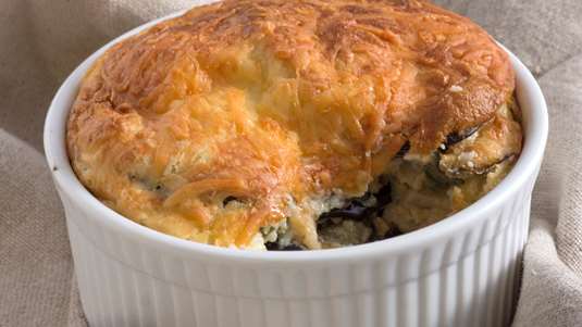 Ογκρατέν με Μελιτζάνες, Κολοκυθάκια και Κεφαλοτύρι