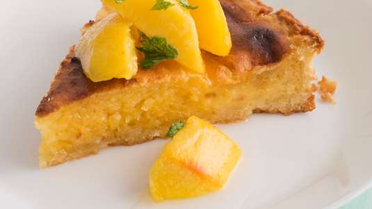 Τάρτα με Ροδάκινα και Αμύγδαλα