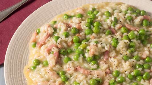 Ριζότο με Αρακά και Καπνιστό Χοιρινό