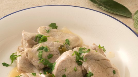 Τηγανιά με Χοιρινό, Φασκόμηλο και Λεμόνι