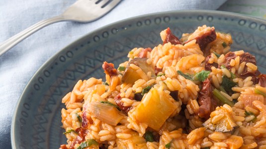 Πιλάφι με Μελιτζάνες