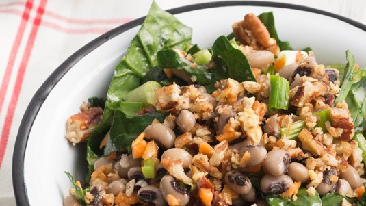 Φασόλια Σαλάτα με Σπανάκι