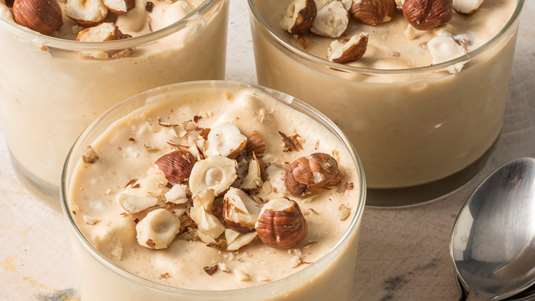 Μους Καραμέλας με Φουντούκια