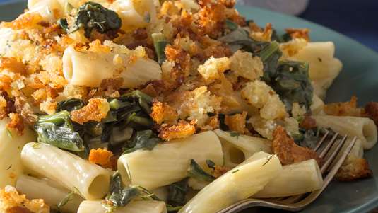 Ριγκατόνι με Σπανάκι και Σάλτσα Φέτας