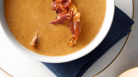 Βελούδινη Σούπα με Κολοκύθα και Προσούτο