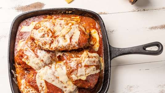 Μοσχαράκι Μπουκιές με Τυρί στο Φούρνο