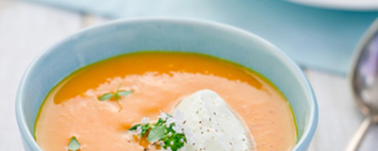 Σούπα βελουτέ κολοκύθας με κάστανα