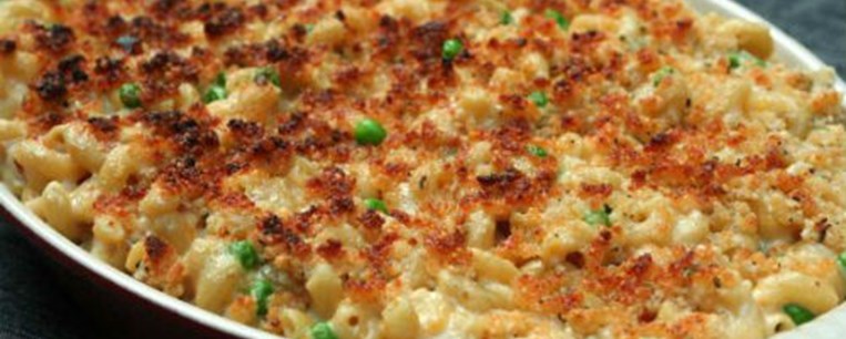 Mac ‘n Cheese με αρακά και κάρι