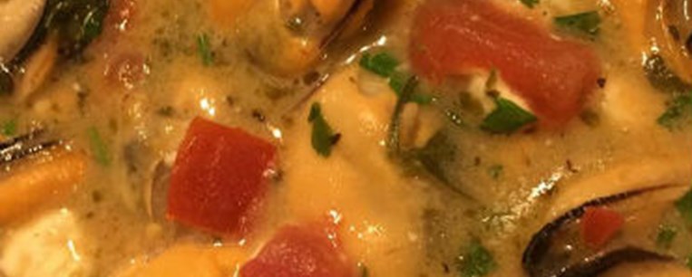 Μύδια σαγανάκι