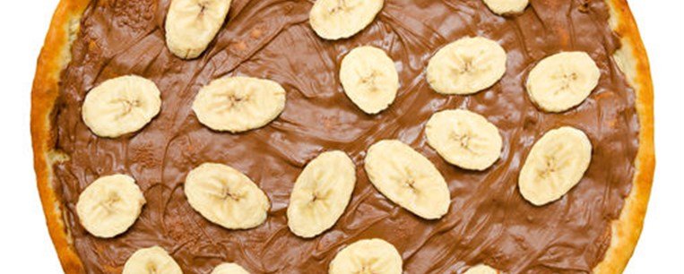 Πίτσα με σοκολάτα και μπανάνα