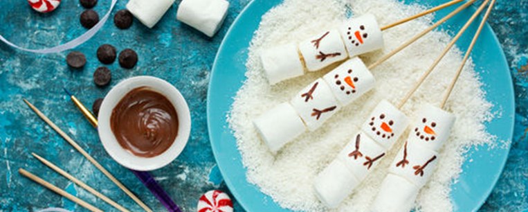 Χιονάνθρωποι με marshmallow