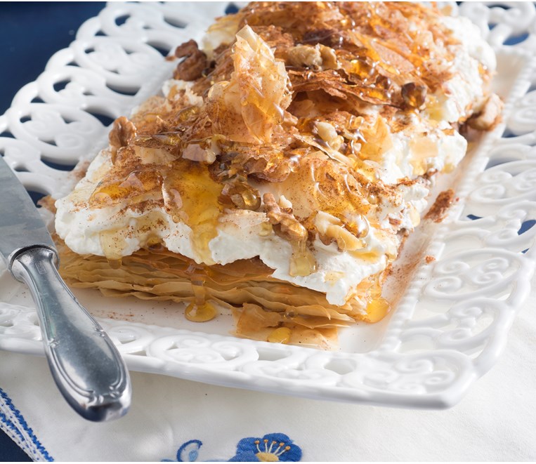 CHEESECAKE ΜΕ ΓΕΥΣΗ ΜΠΑΚΛΑΒΑ