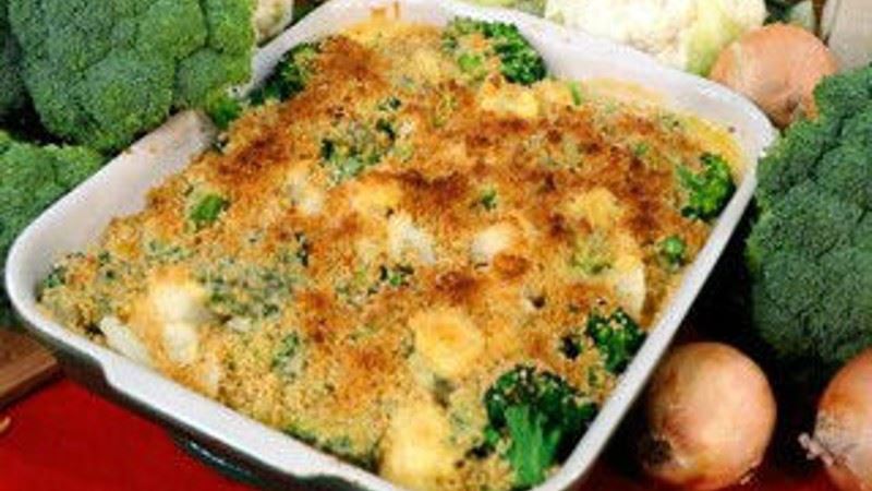 Μπρόκολο και κουνουπίδι στο φούρνο γκρατέν