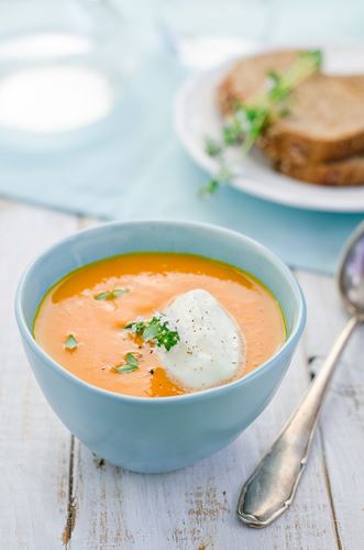 Σουπα βελουτε κολοκυθας με καστανα